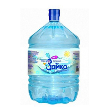 Питьевая вода детская «Зайка» в 19л одноразовых бутылях